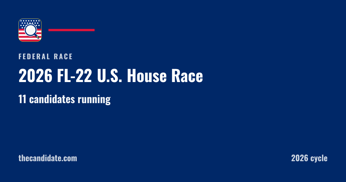 2026 FL-22 U.S. House Race | The Candidate